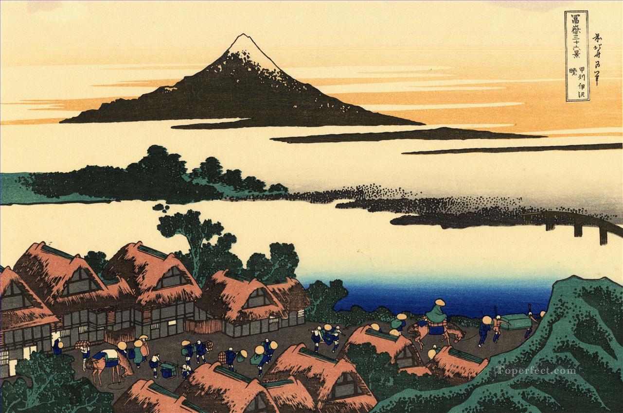 dawn at isawa in the kai province Katsushika Hokusai Ukiyoe Oil Paintings